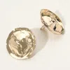 Fashnzfab Hammered Metal Disc Clip On Earrings In Gold