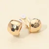 Fashnzfab Hammered Metal Dome Clip On Earrings In Gold