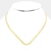 Fashnzfab Hammered Metal Open Choker Necklace In Gold
