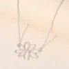 Fashnzfab Hammered Metal Open Flower Pendant Necklace In Multi