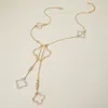 Fashnzfab Hammered Metal Open Quatrefoil Long Necklace In Multi