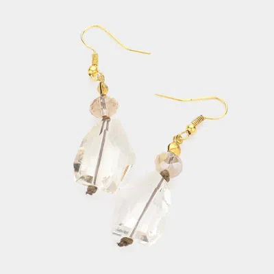 Fashnzfab Handcut Teardrop Earrings In Gold