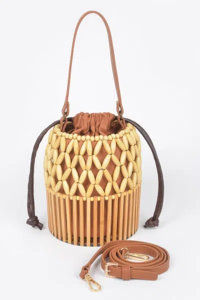 Fashnzfab Handmade Bamboo Clutch In Yellow