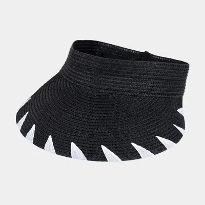 Fashnzfab Handmade Edge Detailed Sun Visor In Black
