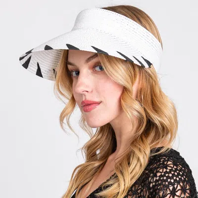 Fashnzfab Handmade Edge Detailed Sun Visor In White