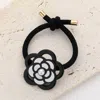 Fashnzfab Handmade Pearl Pointed Celluloid Acetate Flower Hairband In Black
