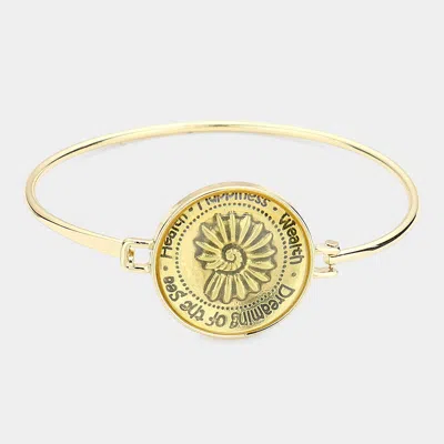 Fashnzfab Happiness.. Shell Hook Bracelet Gold