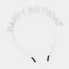 Fashnzfab Happy Birthday Crystal Rhinestone Headband In Metallic