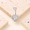 Fashnzfab Heart Belly Button Ring In Silver