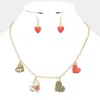Fashnzfab Heart Collage Collar Necklace In Gold