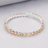 Fashnzfab Heart Cz Stone Cluster Embellished Adjustable Evening Bracelet In Multi