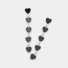 Fashnzfab Heart Pendant Link Dropdown Earrings In Multi