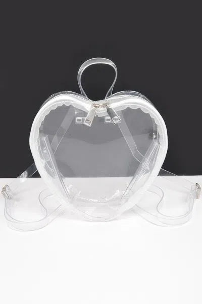 Fashnzfab Heart Shape Clear Backpack In Multi