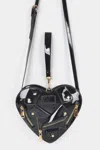 Fashnzfab Heart Shape Jacket Crossbody Bag In Black