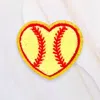 Fashnzfab Heart Shaped Softball Patch In Yellow