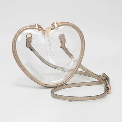 Fashnzfab Heart Shaped Transparent Crossbody Bag In Multi