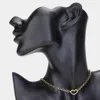 Fashnzfab Heat Metal Pointed Chain Choker Necklace In Gold