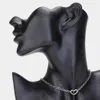 Fashnzfab Heat Metal Pointed Chain Choker Necklace In Metallic
