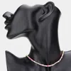 Fashnzfab Heishi Bead Accented Choker Necklace In Pink