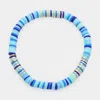 Fashnzfab Heishi Beaded Stretch Bracelet Blue In Blue