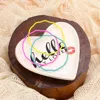 Fashnzfab Hello My Lover Message Lips Mark Heart Jewelry Dish In White