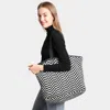 Fashnzfab Herringbone Tote Bag In Black