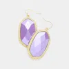 Fashnzfab Hexagon Dangle Earrings In Purple