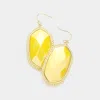Fashnzfab Hexagon Dangle Earrings In Yellow