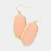 Fashnzfab Hexagon Druzy Dangle Earrings In Multi