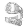 Fashnzfab High Polish Spoon Ring In Pattern