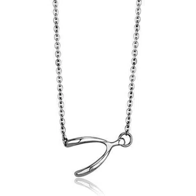 Fashnzfab High Polished (no Plating) Stainless Steel Chain Pendant With No Stone In Metallic