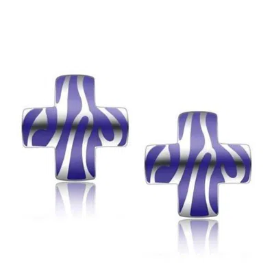 Fashnzfab High Polished (no Plating) Stainless Steel Earrings With No Stone In Orange