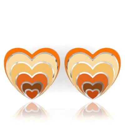 Fashnzfab High Polished (no Plating) Stainless Steel Earrings With No Stone In White
