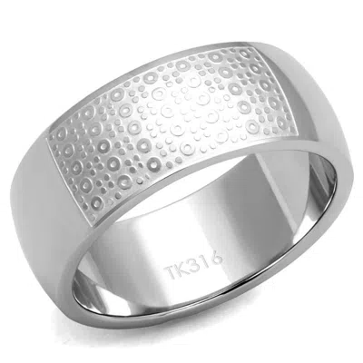 Fashnzfab High Polished (no Plating) Stainless Steel Ring With No Stone In Gold