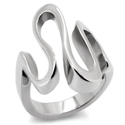Fashnzfab High Polished (no Plating) Stainless Steel Ring With No Stone In Gold