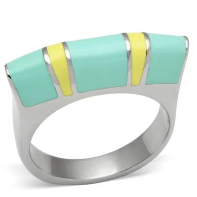 Fashnzfab High Polished (no Plating) Stainless Steel Ring With No Stone In Metallic