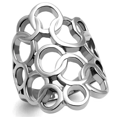 Fashnzfab High Polished (no Plating) Stainless Steel Ring With No Stone In Metallic