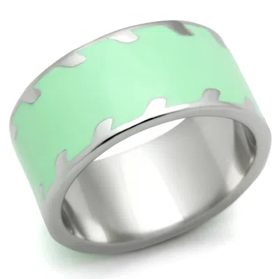 Fashnzfab High Polished (no Plating) Stainless Steel Ring With No Stone In Metallic