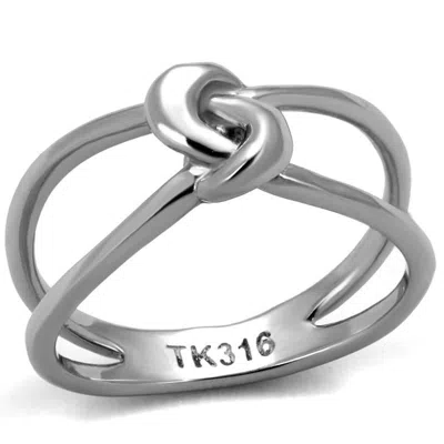 Fashnzfab High Polished (no Plating) Stainless Steel Ring With No Stone In Metallic