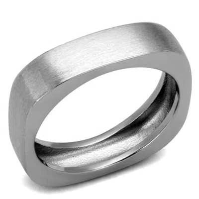 Fashnzfab High Polished (no Plating) Stainless Steel Ring With No Stone In Metallic