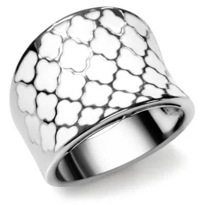 Fashnzfab High Polished (no Plating) Stainless Steel Ring With No Stone In Multi