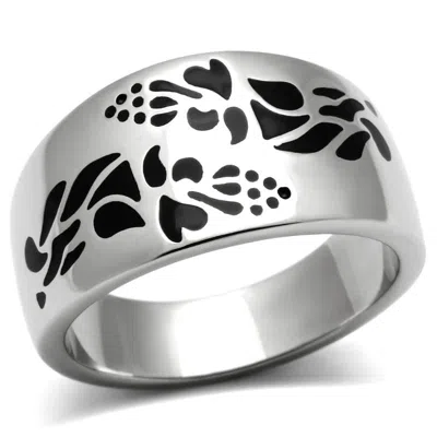 Fashnzfab High Polished (no Plating) Stainless Steel Ring With No Stone In Multi