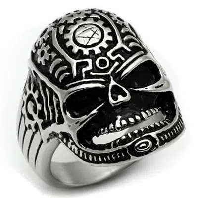 Fashnzfab High Polished (no Plating) Stainless Steel Ring With No Stone In Multi