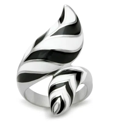 Fashnzfab High Polished (no Plating) Stainless Steel Ring With No Stone In Multi