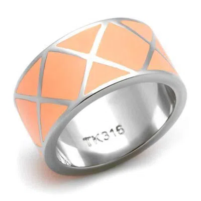 Fashnzfab High Polished (no Plating) Stainless Steel Ring With No Stone In Multi
