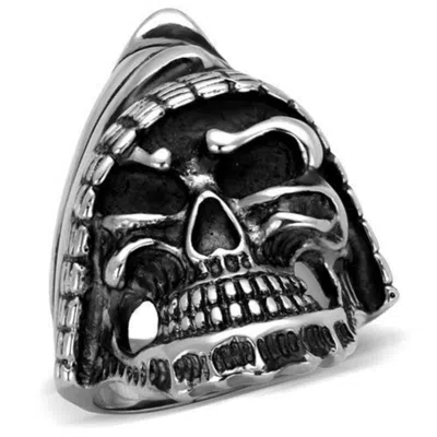 Fashnzfab High Polished (no Plating) Stainless Steel Ring With No Stone In Multi