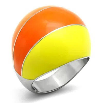 Fashnzfab High Polished (no Plating) Stainless Steel Ring With No Stone In Multi