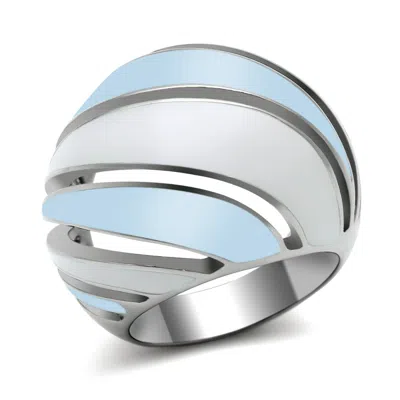 Fashnzfab High Polished (no Plating) Stainless Steel Ring With No Stone In Multi