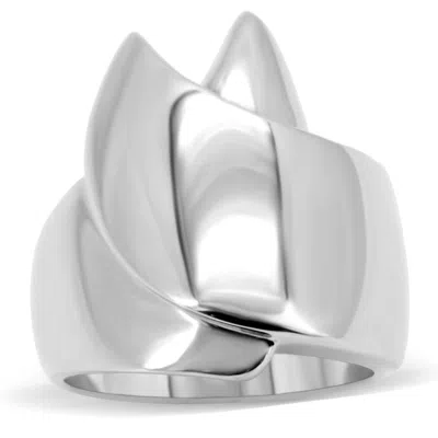 Fashnzfab High Polished (no Plating) Stainless Steel Ring With No Stone In Orange