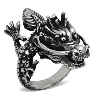 Fashnzfab High Polished (no Plating) Stainless Steel Ring With No Stone In Pattern